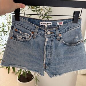 Re/Done Classic Blue Jean Shorts